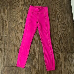 Lululemon fast and free pink leggings
